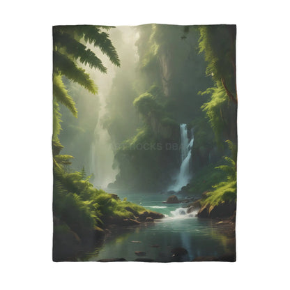 Serene Fern Nature Microfiber Duvet Cover | Boho Bedroom Decor Eco-Friendly Bedding Relaxing Home Textile Gift