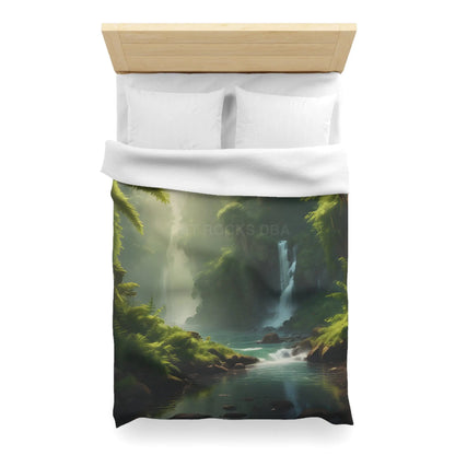 Serene Fern Nature Microfiber Duvet Cover | Boho Bedroom Decor Eco-Friendly Bedding Relaxing Home Textile Gift