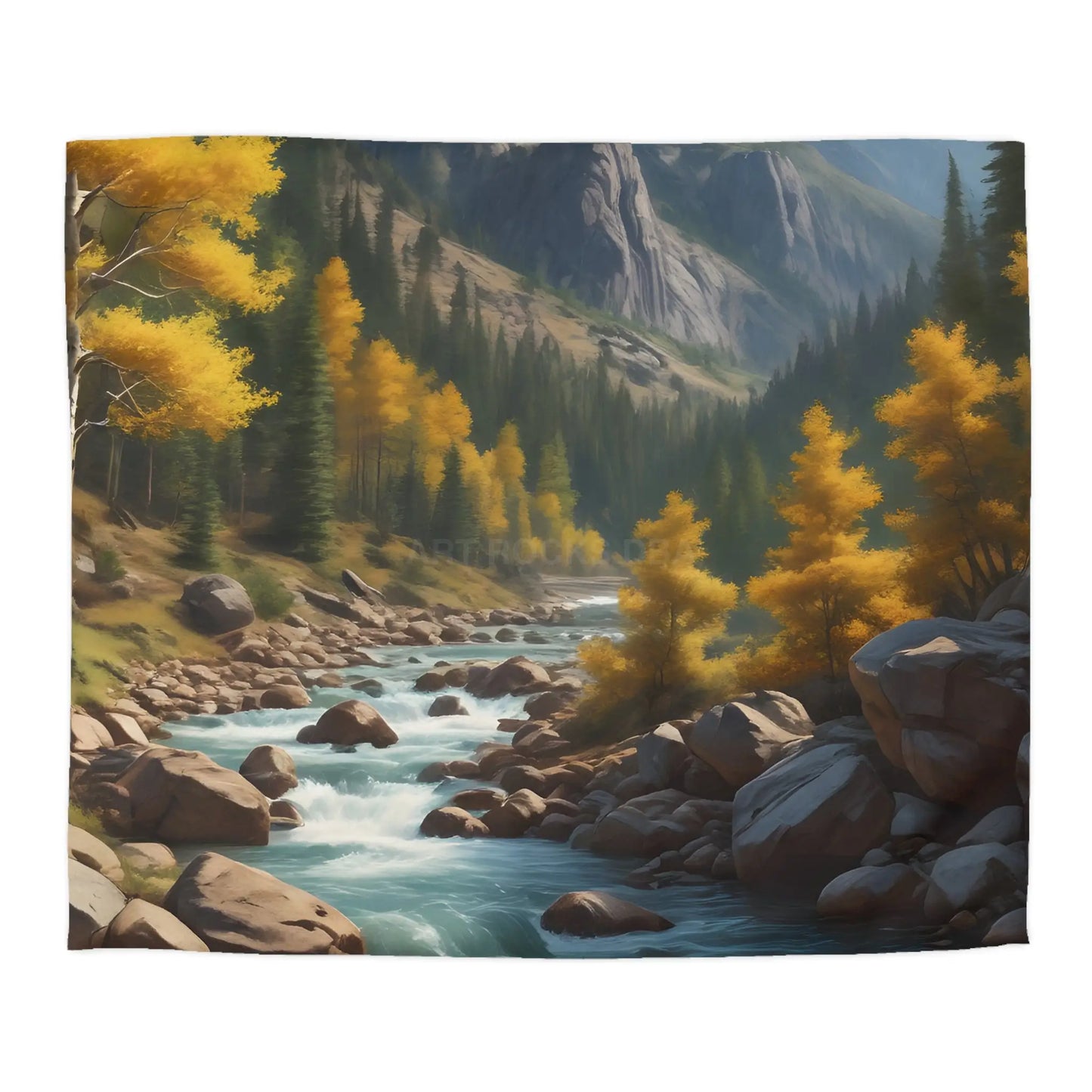 Serene Golden Aspen Landscape Microfiber Duvet Cover Cozy Bedroom Decor Boho Bedding Gift for Nature Lovers Autumn Home