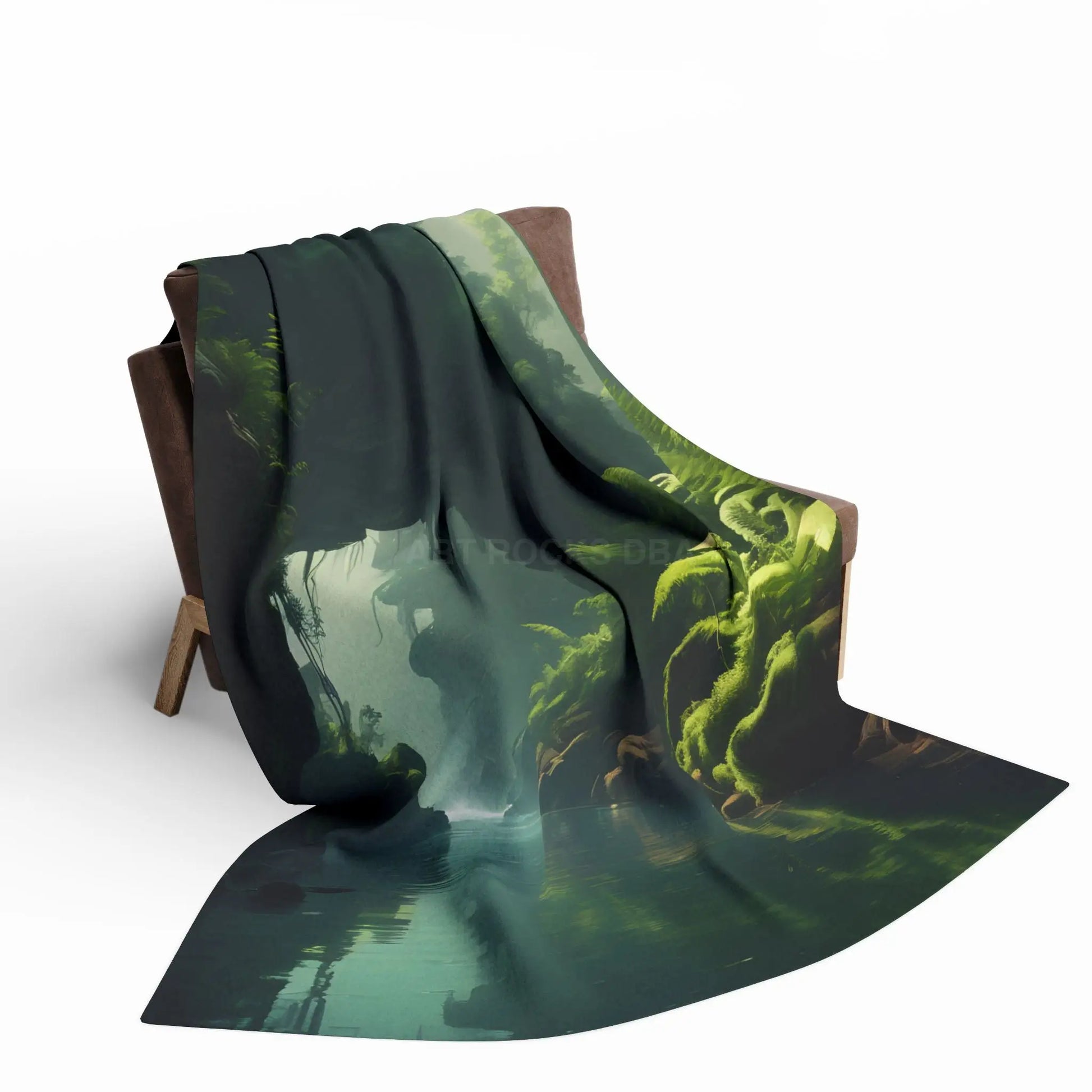 Serene Jungle Fleece Blanket Cozy Throw for Home Decor Nature-Inspired Gift for Him/Her Perfect for Camping