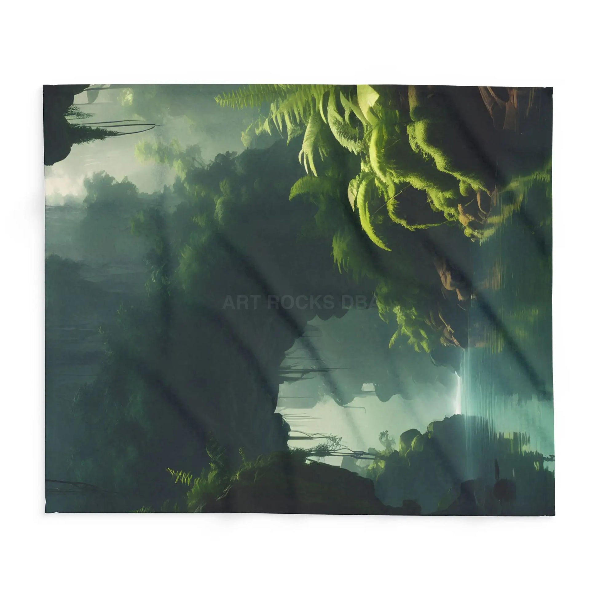 Serene Jungle Fleece Blanket Cozy Throw for Home Decor Nature-Inspired Gift for Him/Her Perfect for Camping