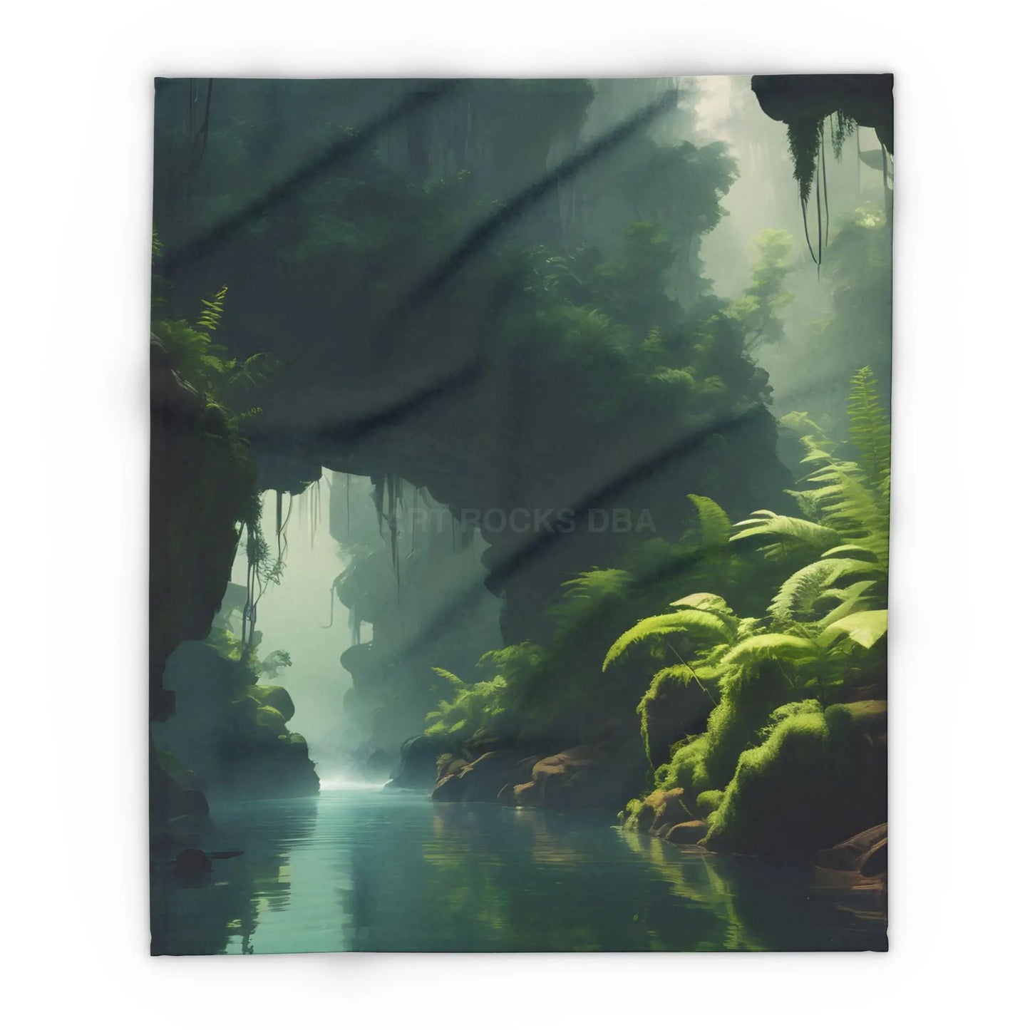 Serene Jungle Fleece Blanket Cozy Throw for Home Decor Nature-Inspired Gift for Him/Her Perfect for Camping