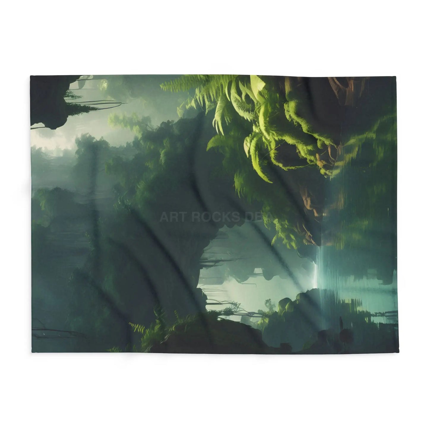 Serene Jungle Fleece Blanket Cozy Throw for Home Decor Nature-Inspired Gift for Him/Her Perfect for Camping