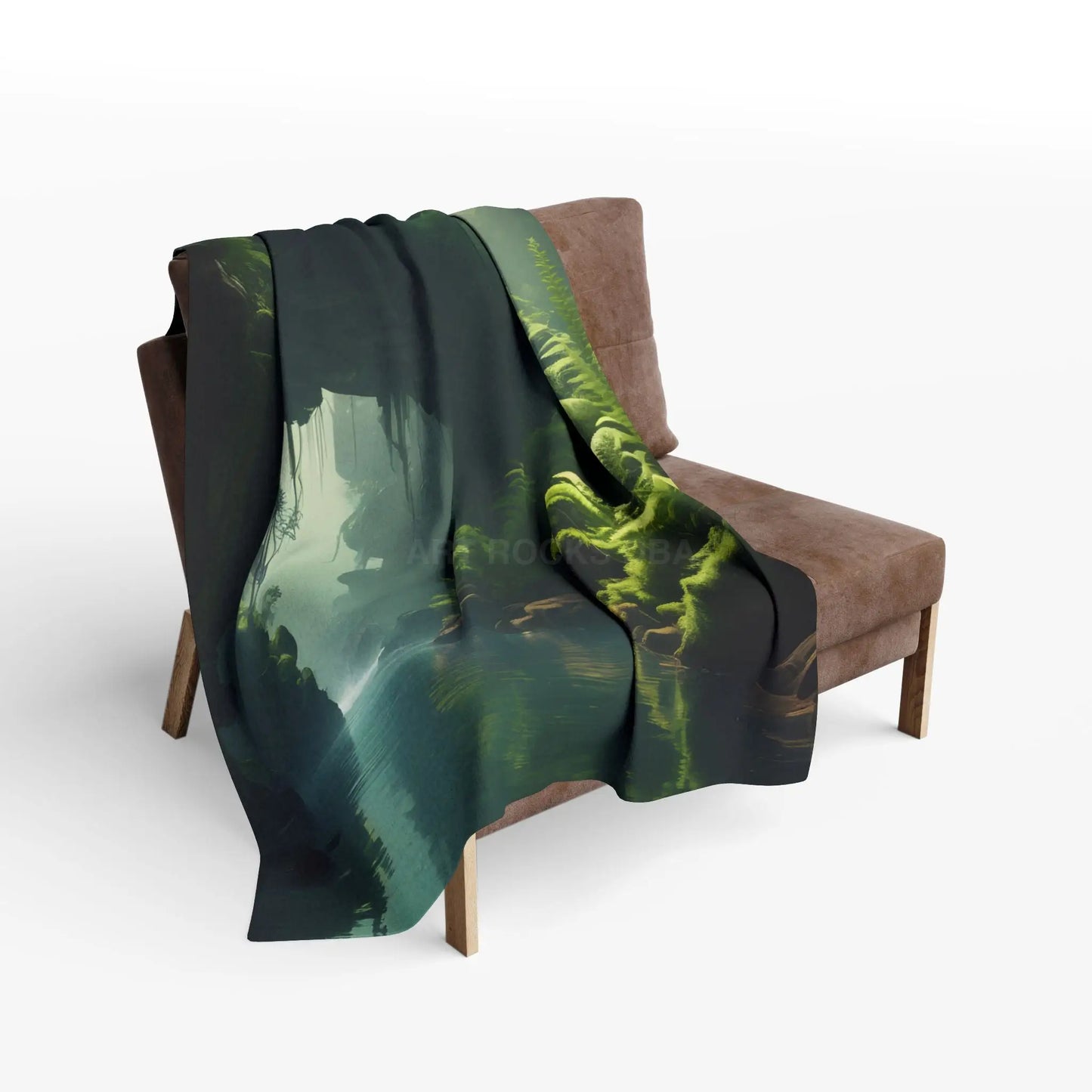 Serene Jungle Fleece Blanket Cozy Throw for Home Decor Nature-Inspired Gift for Him/Her Perfect for Camping