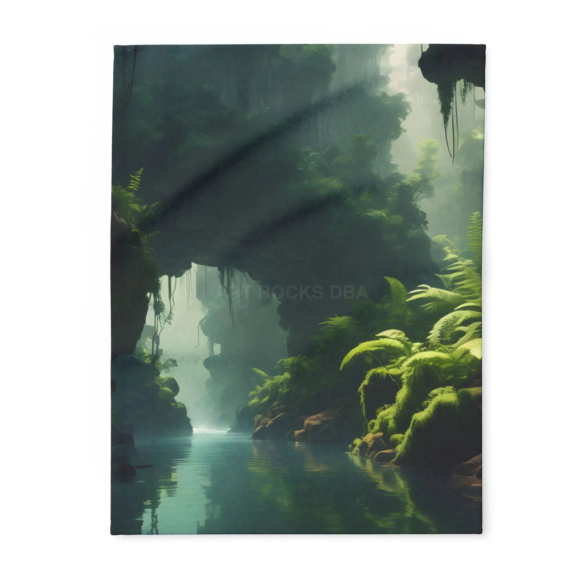 Serene Jungle Fleece Blanket Cozy Throw for Home Decor Nature-Inspired Gift for Him/Her Perfect for Camping