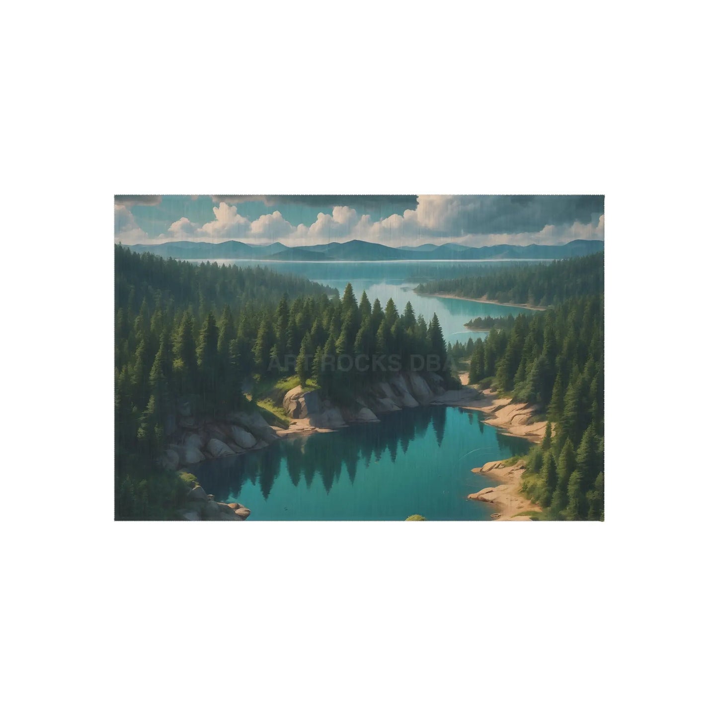 Serene Lake Outdoor Rug | Perfect for Patios Camping Picnics Garden Decor and Home - 24’’ × 36’’ - Home Decor