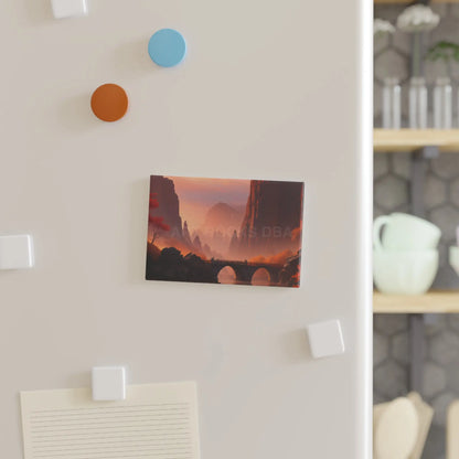 Serene Landscape Magnet Perfect for Home Decor Gifts Fridge Art Inspirational Décor Nature Lover Gifts - 1 pc / 2’’ x