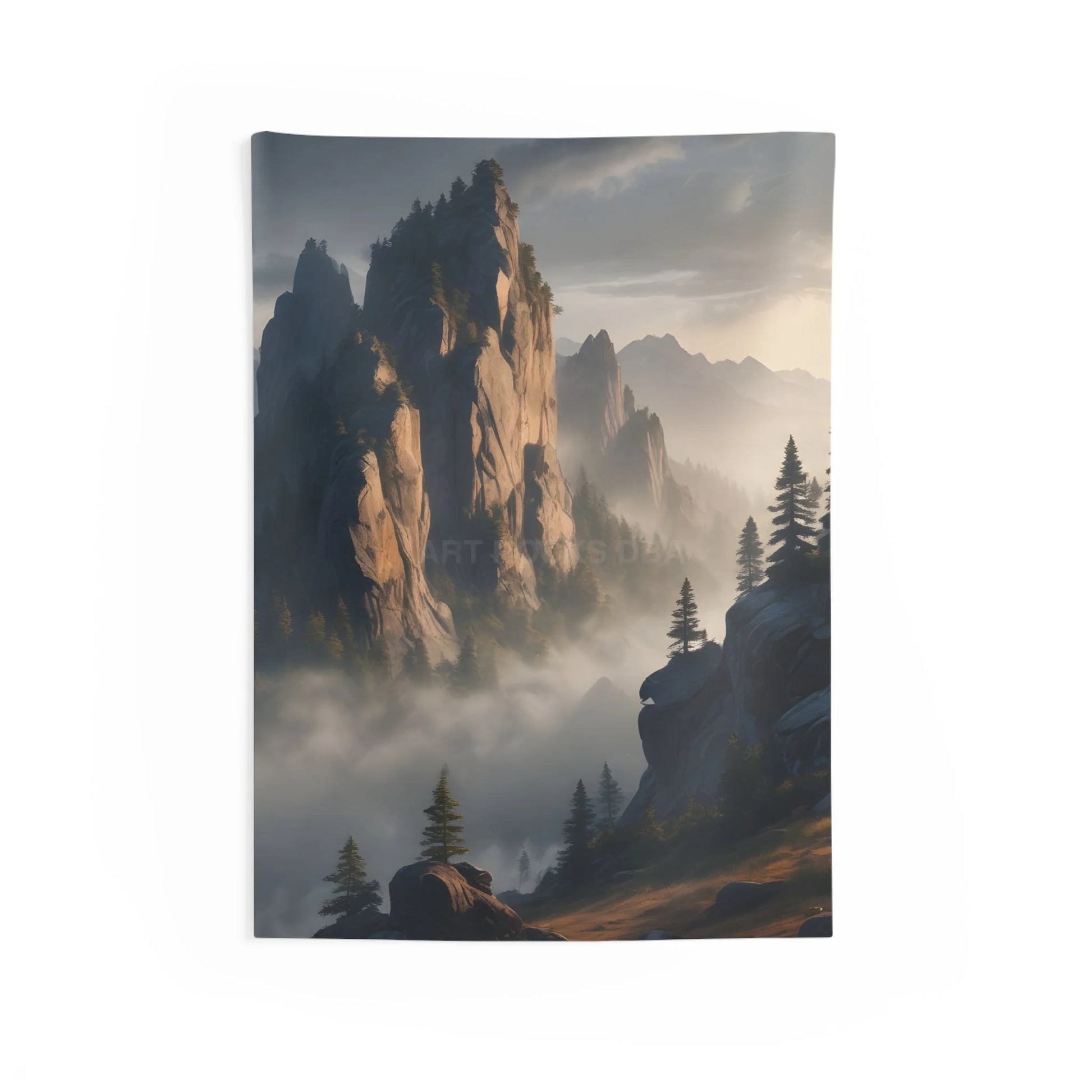 Serene Mountain Landscape Tapestry Boho Home Decor Nature Wall Art Cozy Living Space Accent Gift for Nature Lovers