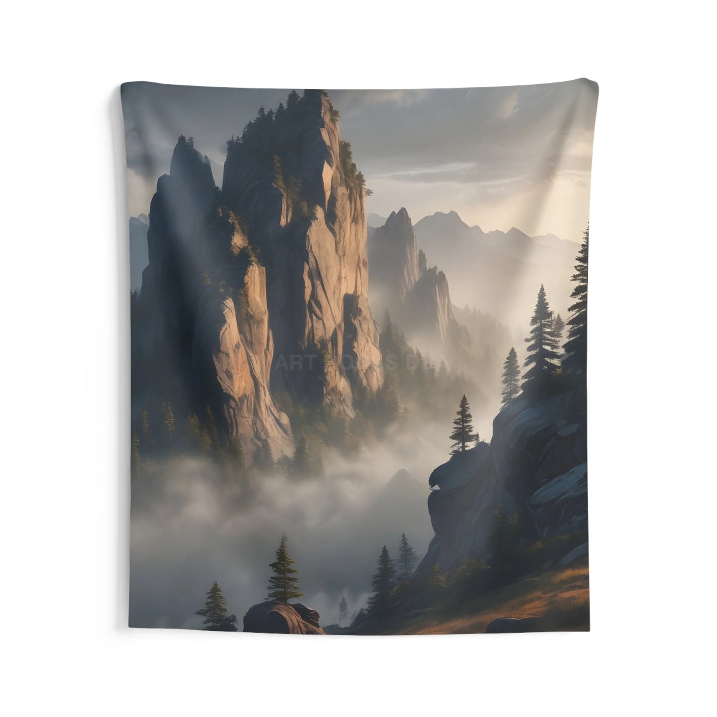 Serene Mountain Landscape Tapestry Boho Home Decor Nature Wall Art Cozy Living Space Accent Gift for Nature Lovers