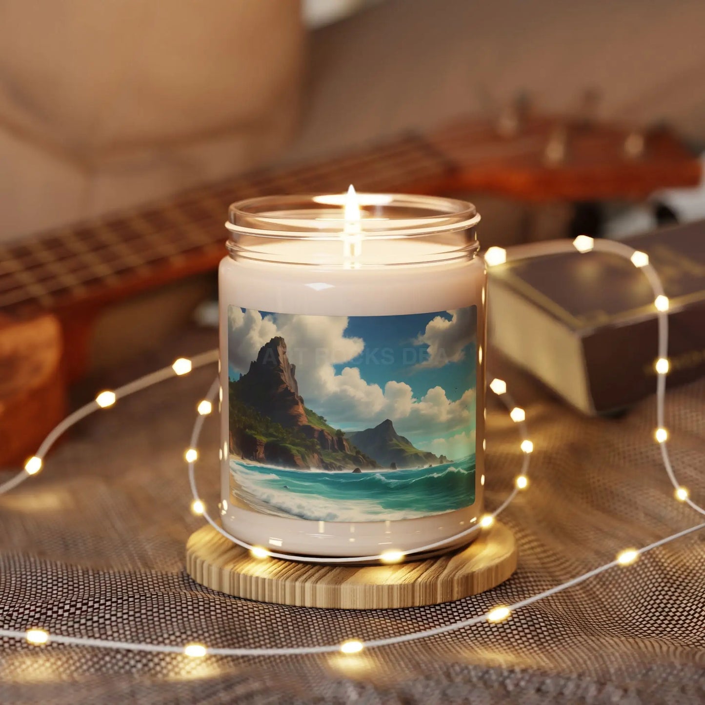 Serene Ocean Escape Candle – Relaxing Home Decor Aromatherapy Gift Beach Lover’s Relaxation Table Centerpiece Spa-Day
