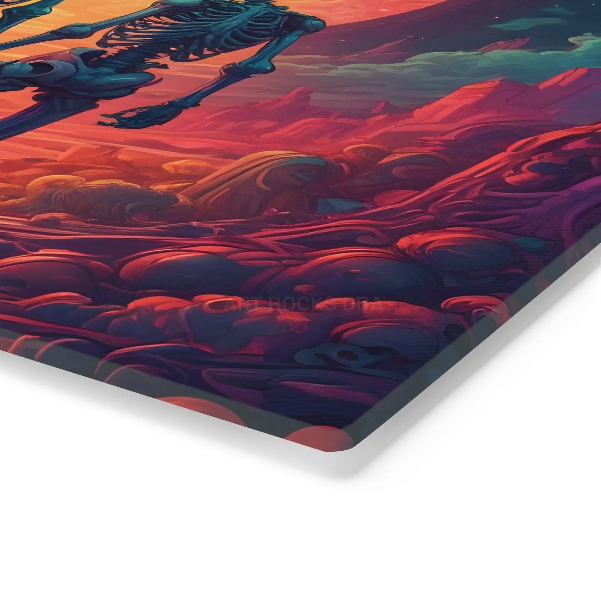 Skeletons in Love Cutting Board — Romantic Skull Art Kitchen Board - Home Decor