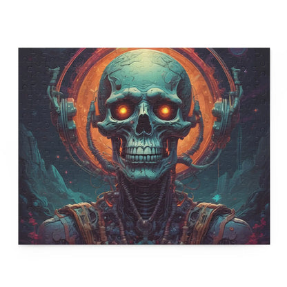 Skull Mystic Jigsaw Puzzle — Neon Skeletal Art (120/252/500 pcs) - 14’’ × 11’’ (252 pcs) - Puzzle