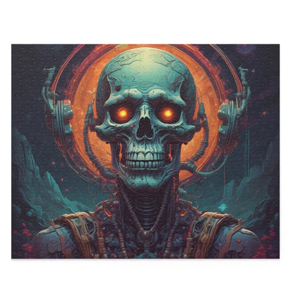 Skull Mystic Jigsaw Puzzle — Neon Skeletal Art (120/252/500 pcs) - 20’’ × 16’’ (500 pcs) - Puzzle