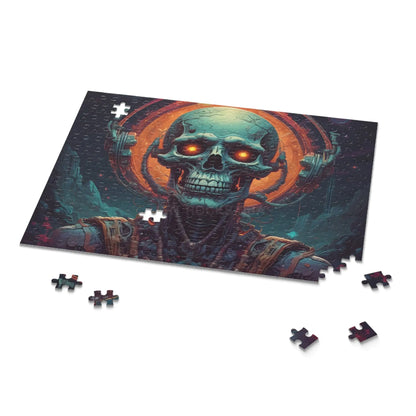 Skull Mystic Jigsaw Puzzle — Neon Skeletal Art (120/252/500 pcs) - Puzzle
