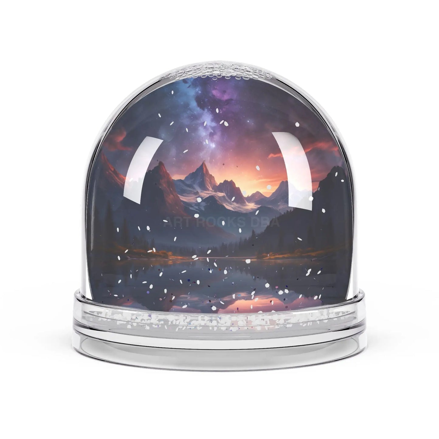 Snow Globe - Aurora Mountain Landscape - 3.5’’ × 3.4’’ - Home Decor