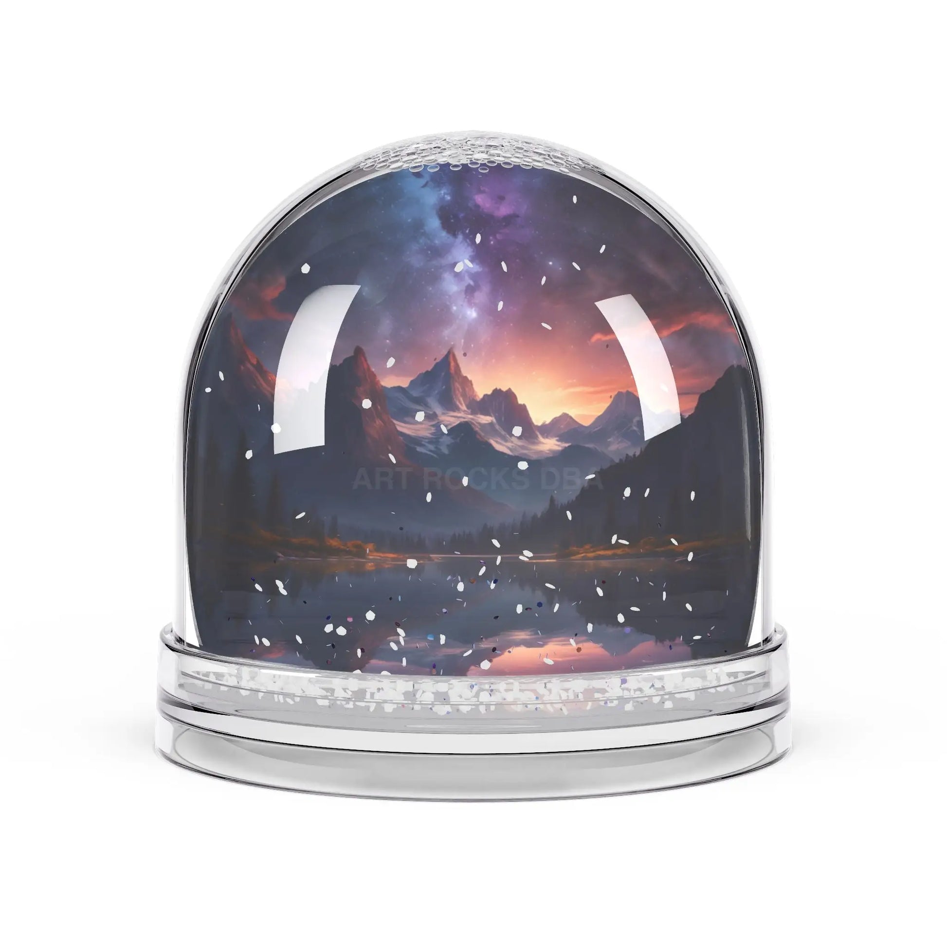 Snow Globe - Aurora Mountain Landscape - 3.5’’ × 3.4’’ - Home Decor