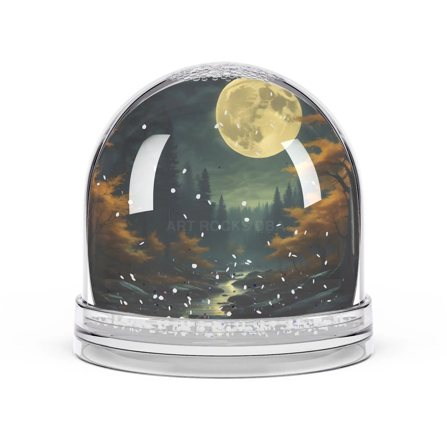 Snow Globe — Moonlit Forest Snow Globe Decorative Keepsake - 3.5’’ × 3.4’’ - Home Decor