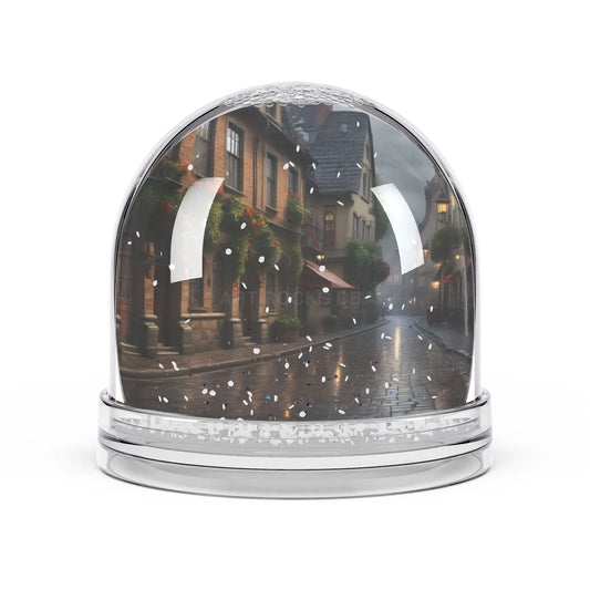 Snow Globe — Vintage Cobblestone Street Decorative Snowglobe - 3.5’’ × 3.4’’ - Home Decor