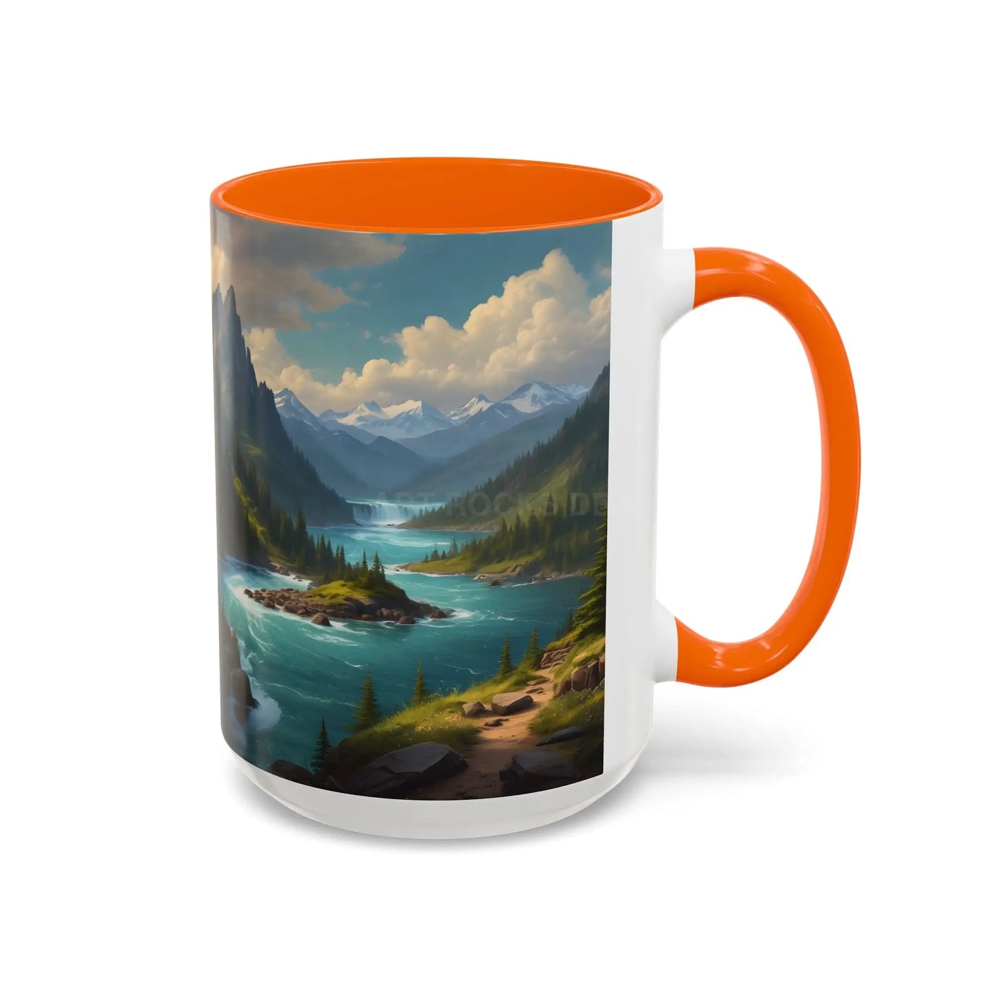 Snow Melt Mountain River Accent Coffee Mug — Nature Landscape 11/15oz - Mug