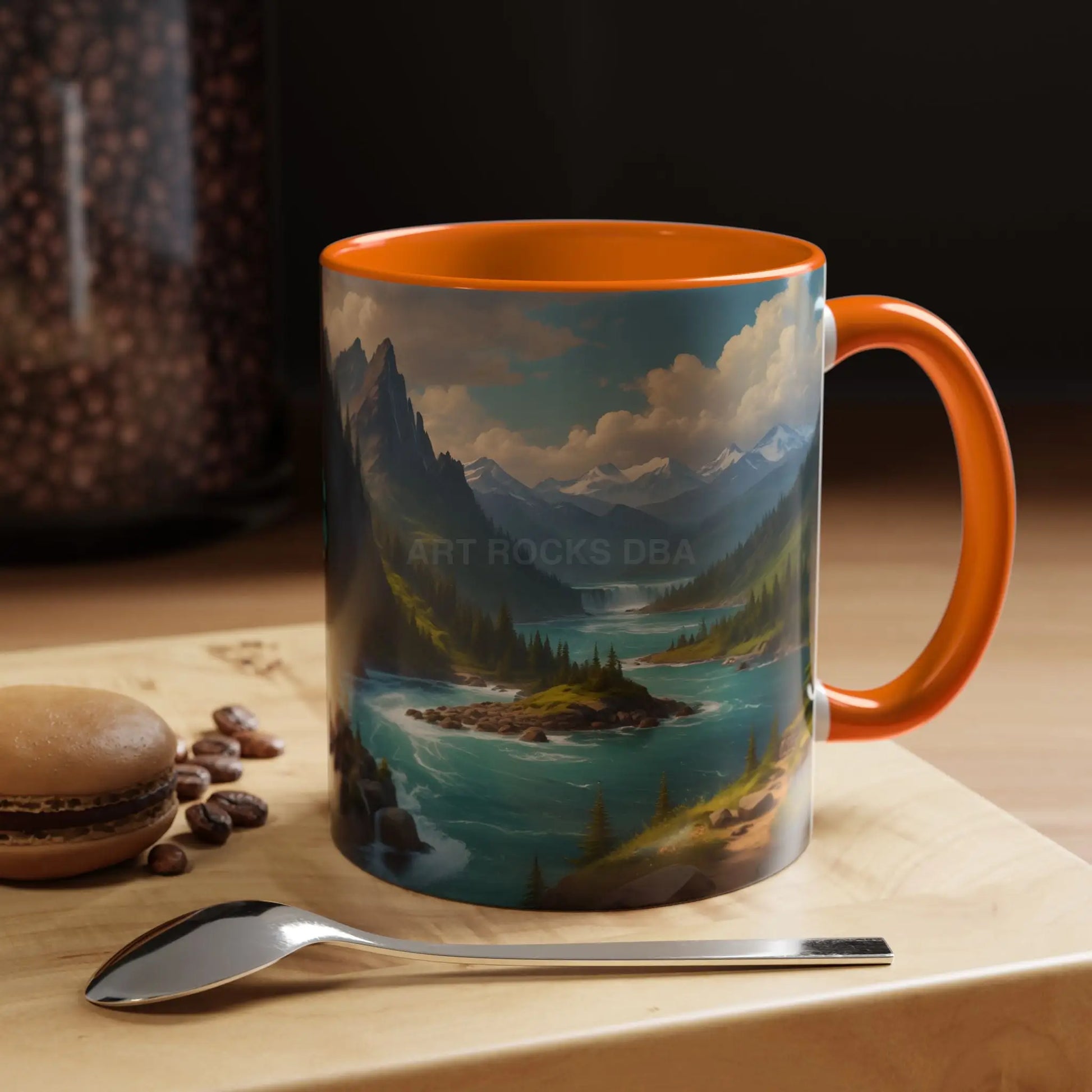 Snow Melt Mountain River Accent Coffee Mug — Nature Landscape 11/15oz - Mug