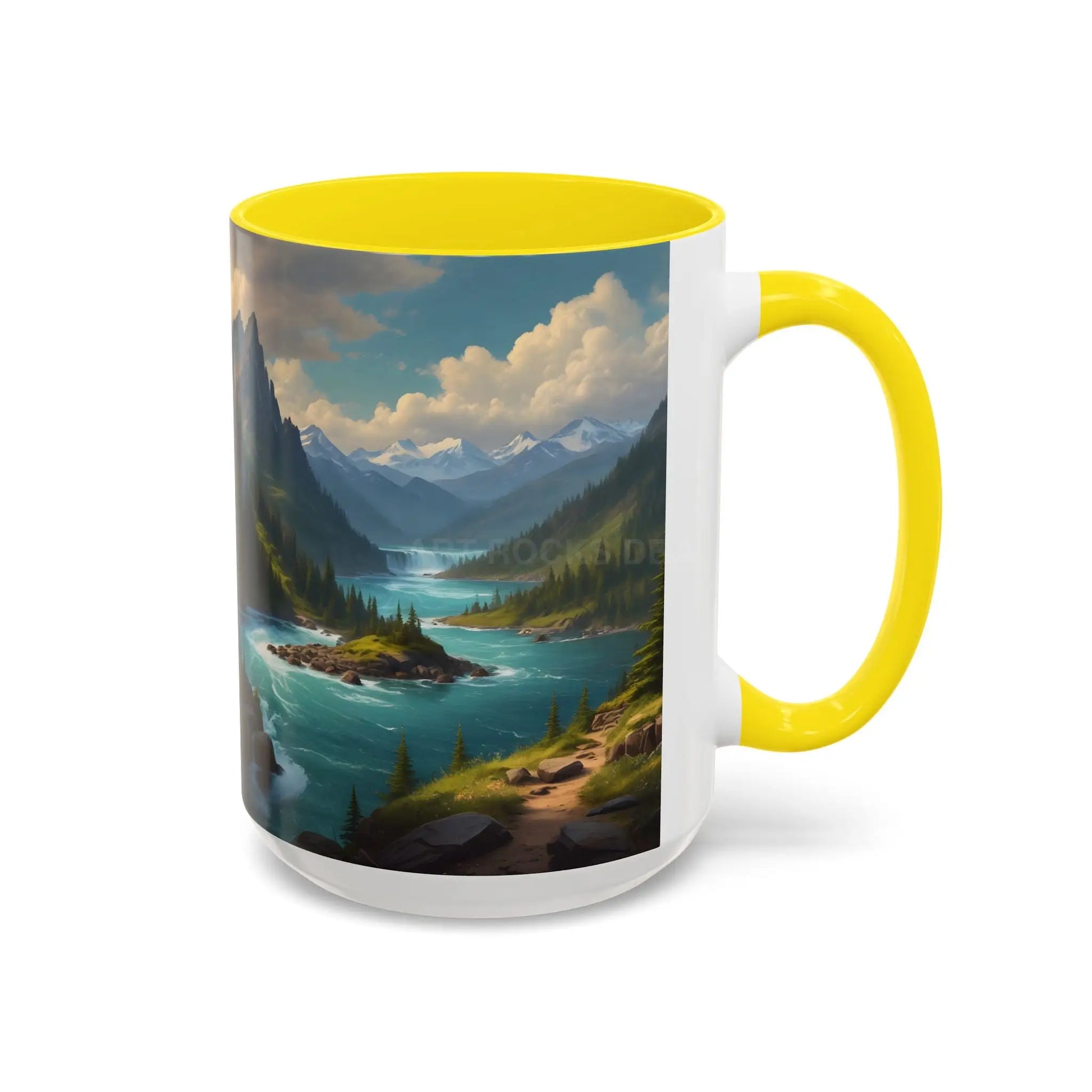 Snow Melt Mountain River Accent Coffee Mug — Nature Landscape 11/15oz - Mug