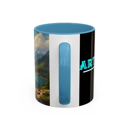 Snow Melt Mountain River Accent Coffee Mug — Nature Landscape 11/15oz - Mug