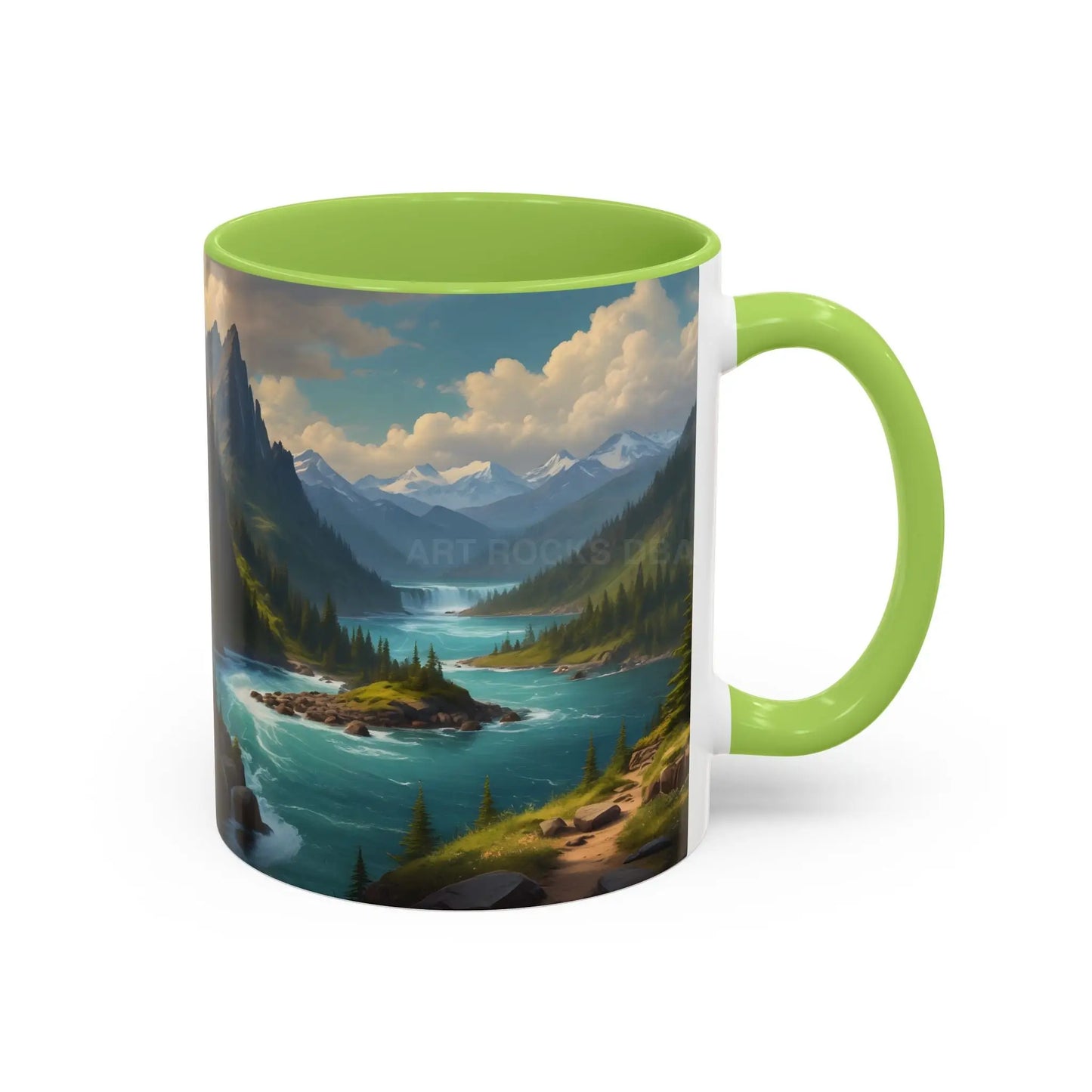 Snow Melt Mountain River Accent Coffee Mug — Nature Landscape 11/15oz - Mug
