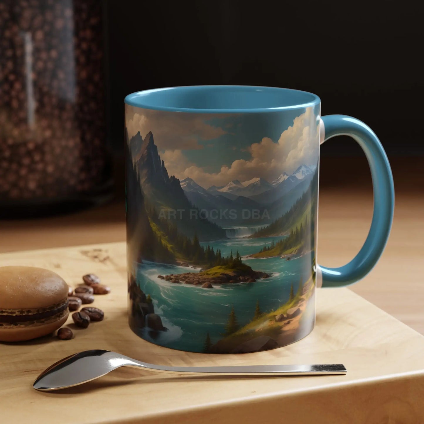 Snow Melt Mountain River Accent Coffee Mug — Nature Landscape 11/15oz - Mug