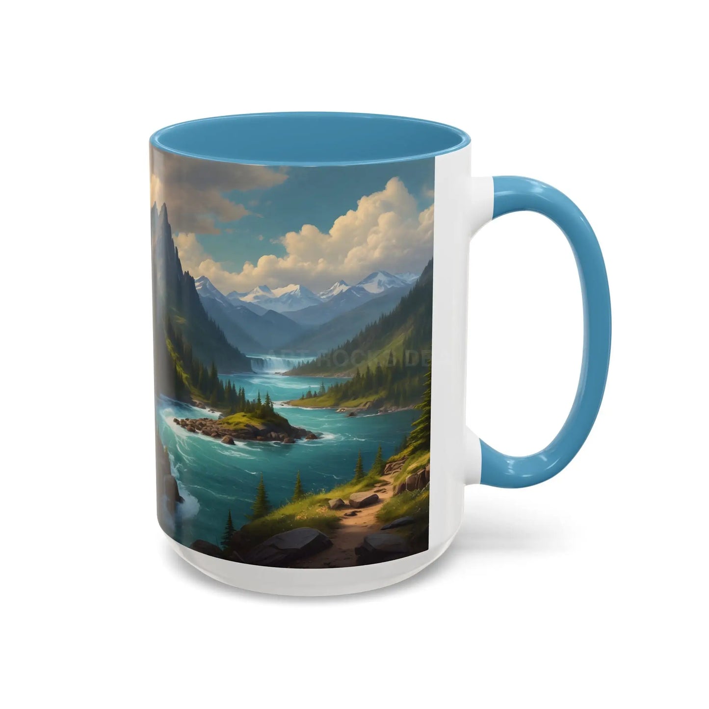 Snow Melt Mountain River Accent Coffee Mug — Nature Landscape 11/15oz - Mug