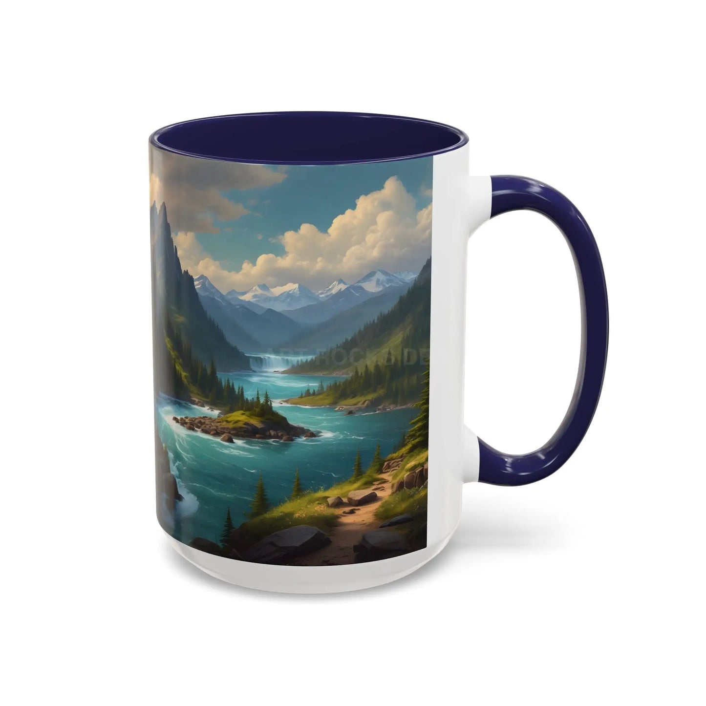 Snow Melt Mountain River Accent Coffee Mug — Nature Landscape 11/15oz - Mug