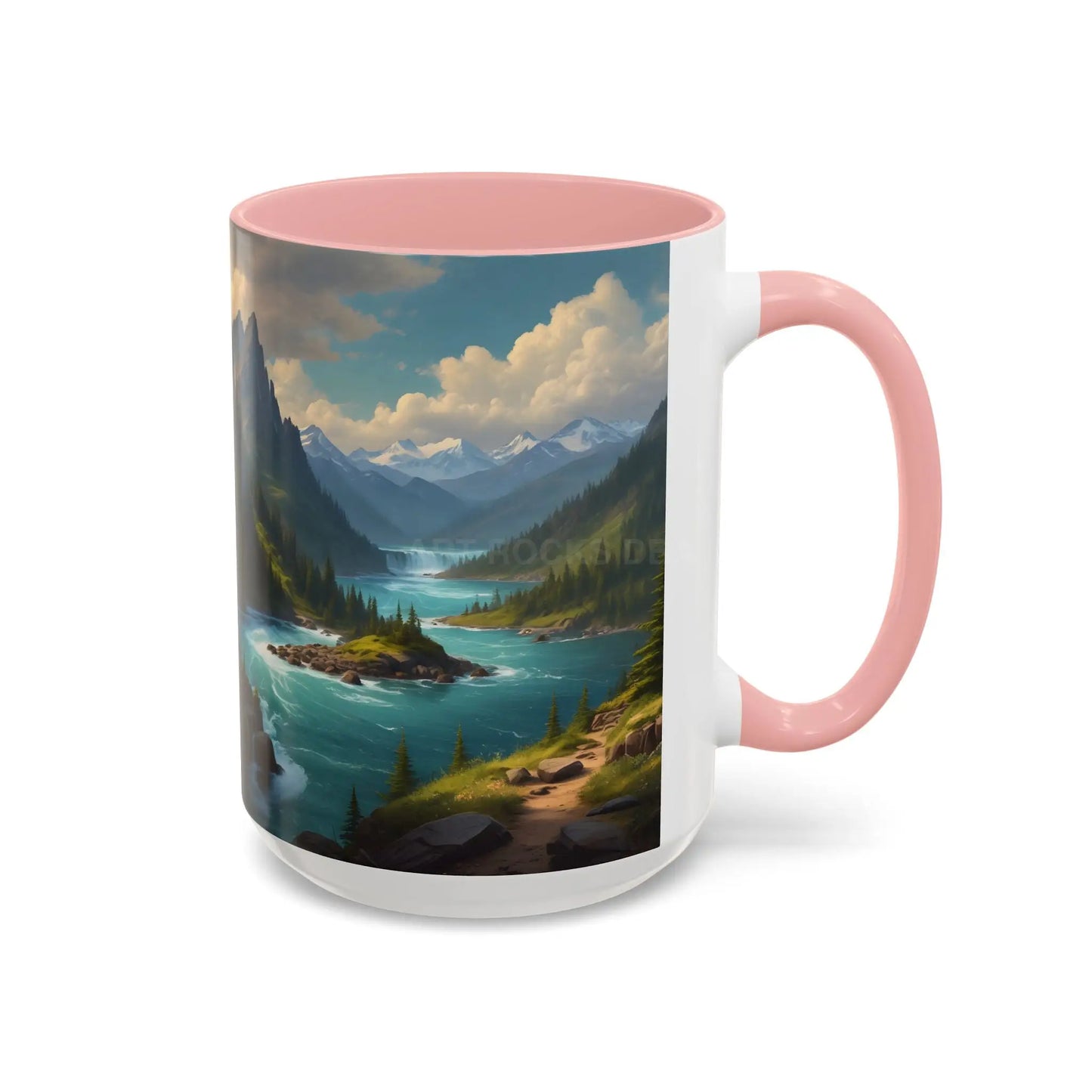 Snow Melt Mountain River Accent Coffee Mug — Nature Landscape 11/15oz - Mug
