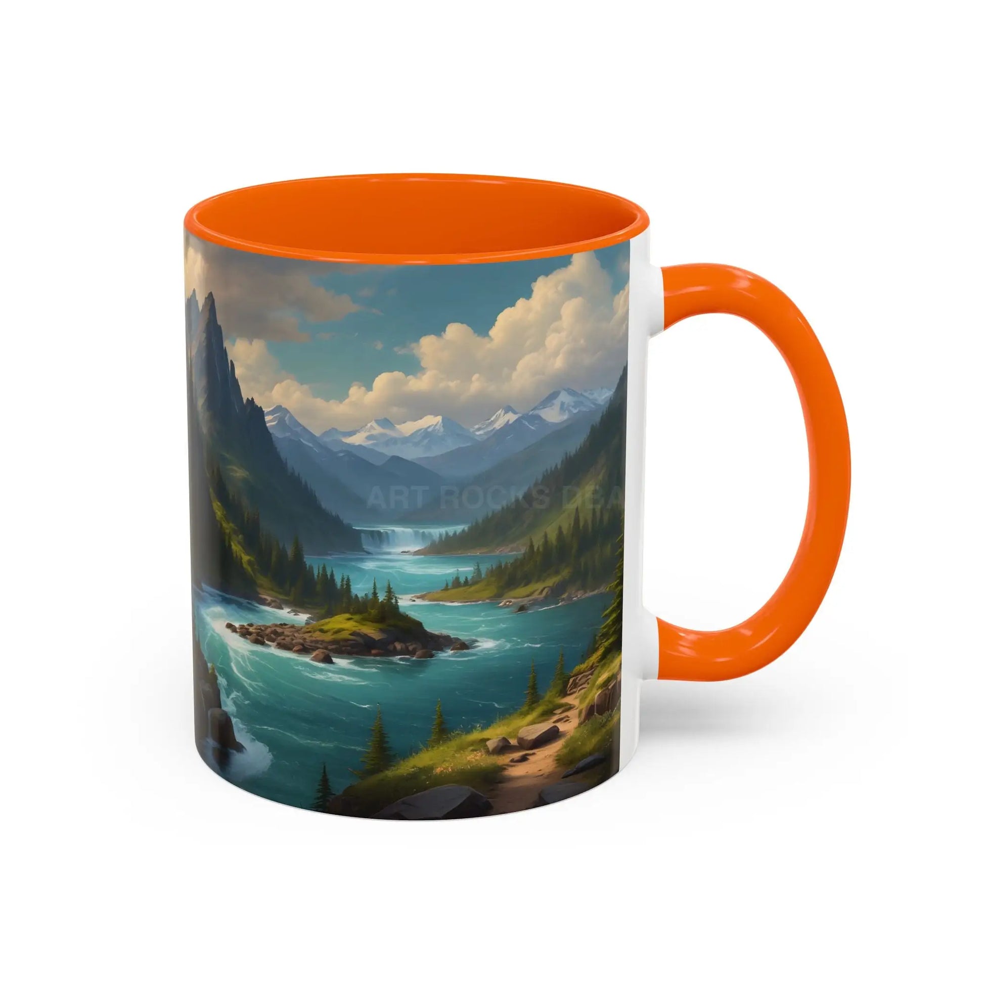 Snow Melt Mountain River Accent Coffee Mug — Nature Landscape 11/15oz - Mug