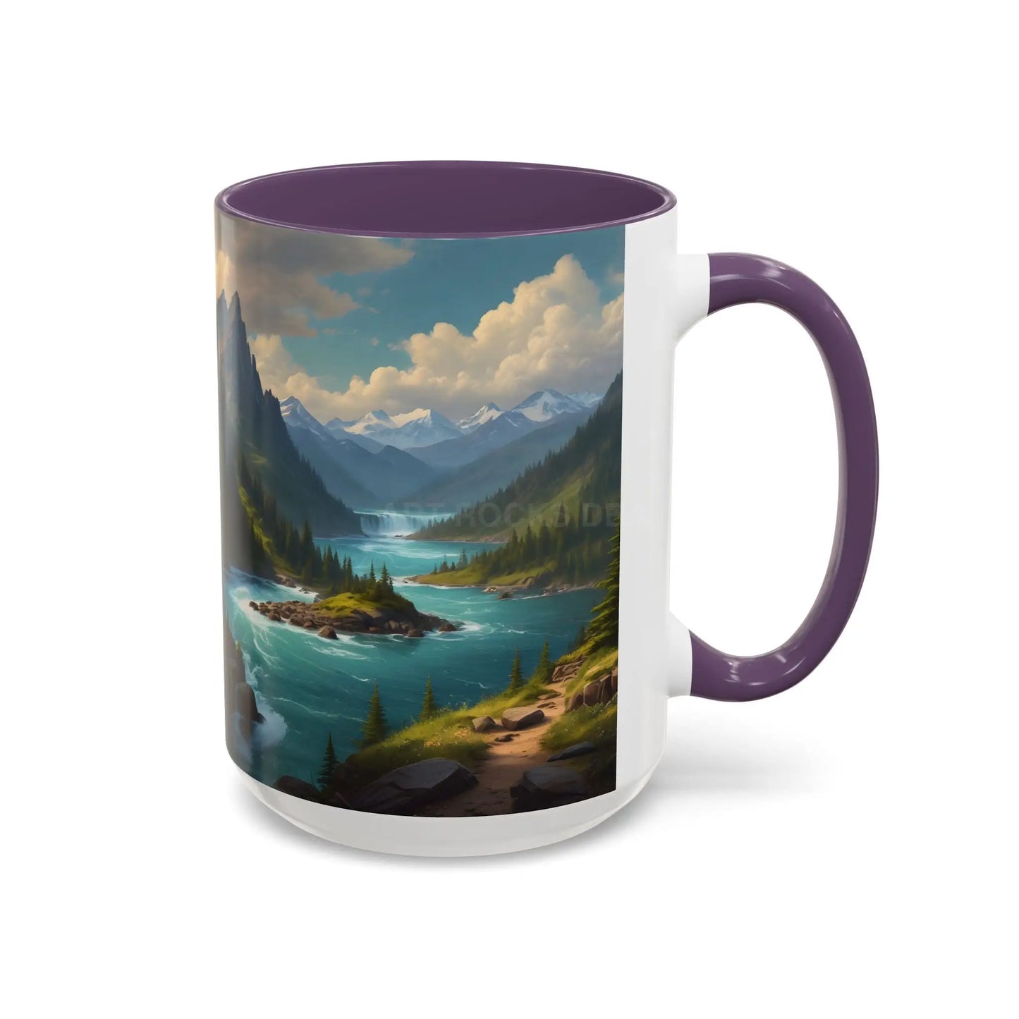 Snow Melt Mountain River Accent Coffee Mug — Nature Landscape 11/15oz - Mug