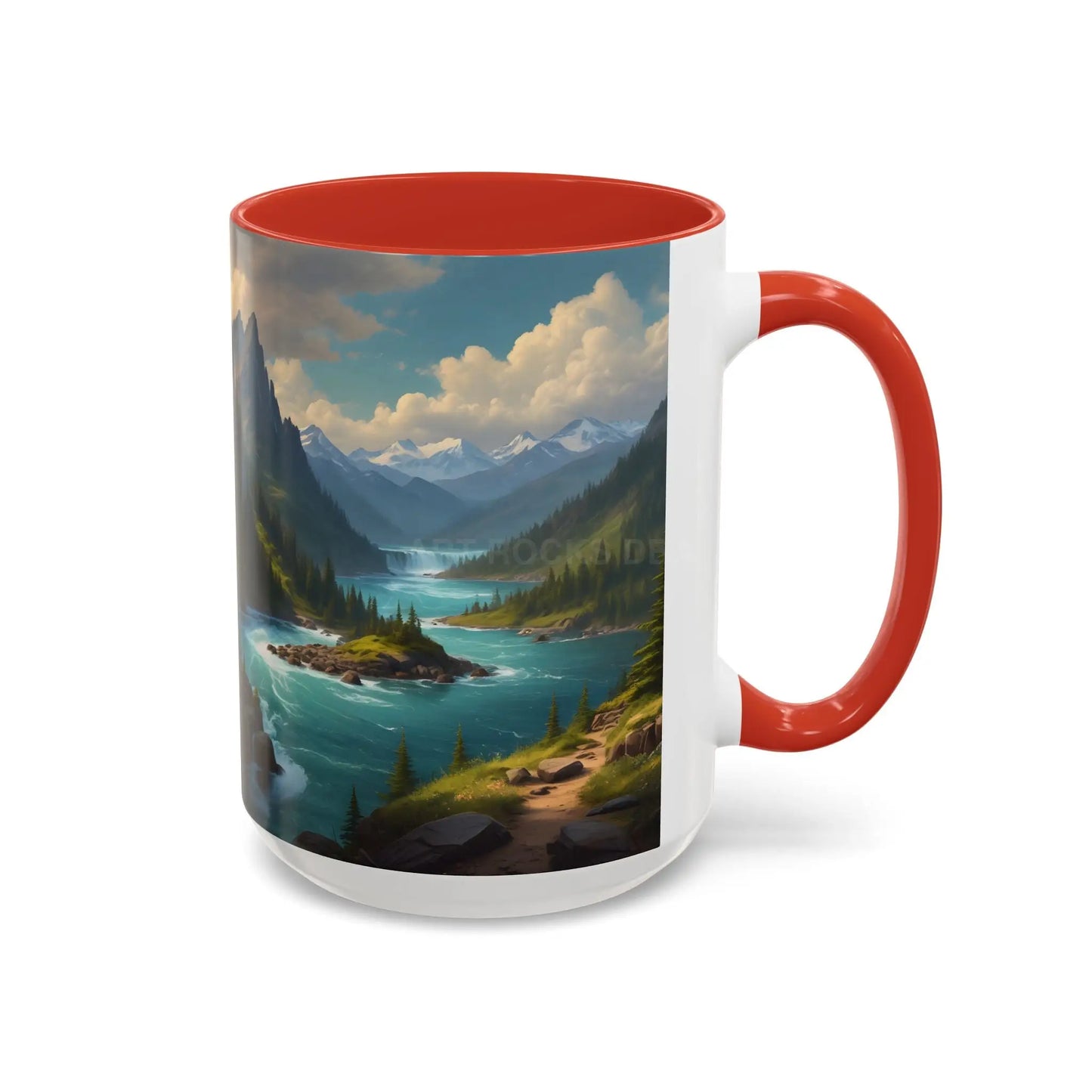 Snow Melt Mountain River Accent Coffee Mug — Nature Landscape 11/15oz - Mug