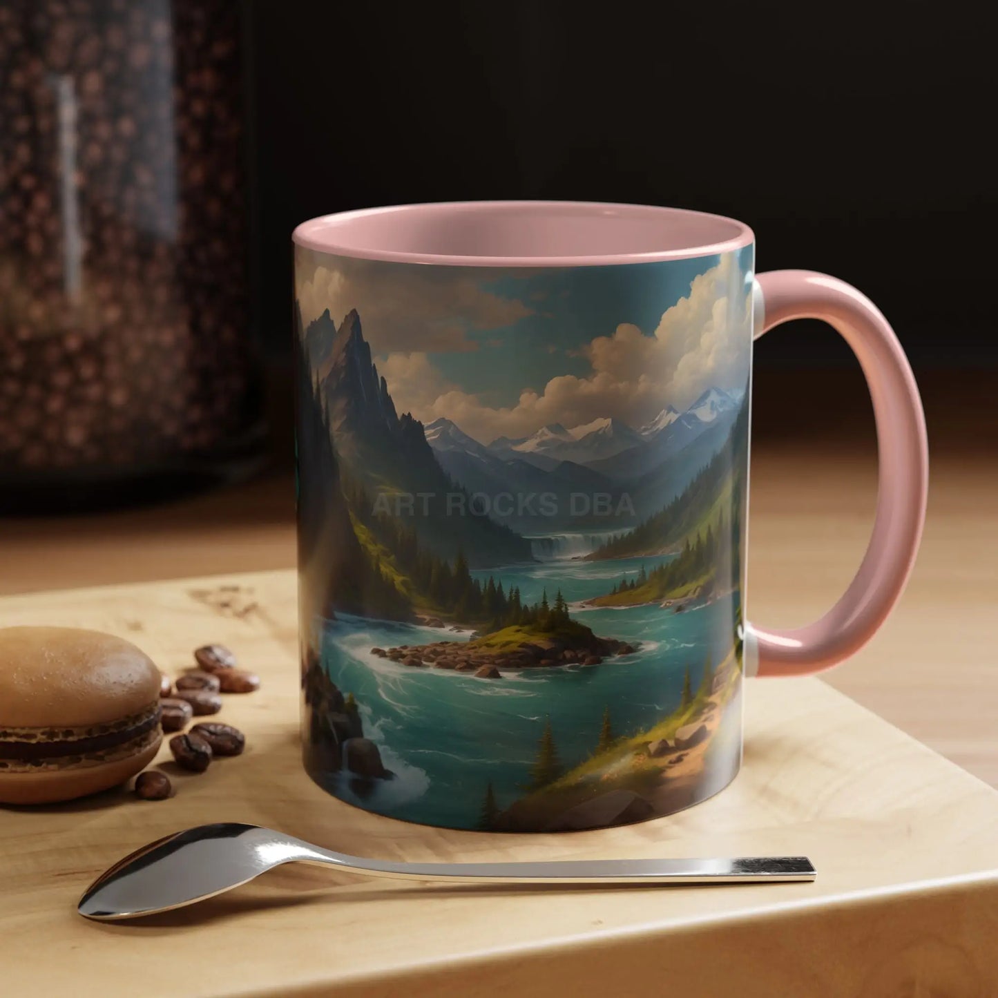 Snow Melt Mountain River Accent Coffee Mug — Nature Landscape 11/15oz - Mug