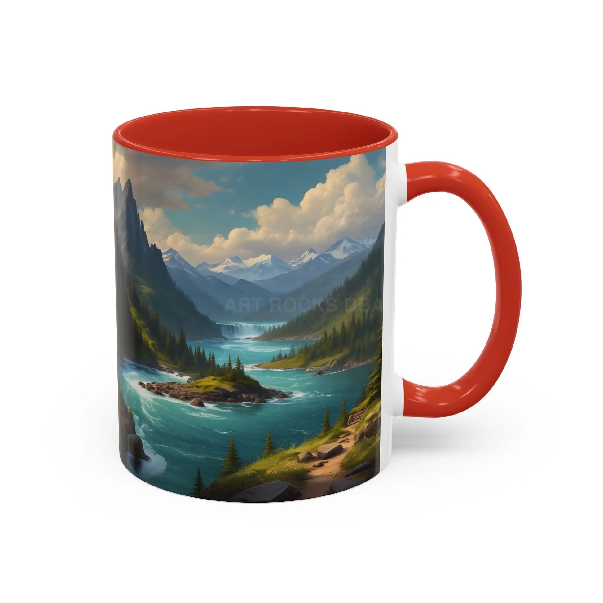 Snow Melt Mountain River Accent Coffee Mug — Nature Landscape 11/15oz - Mug
