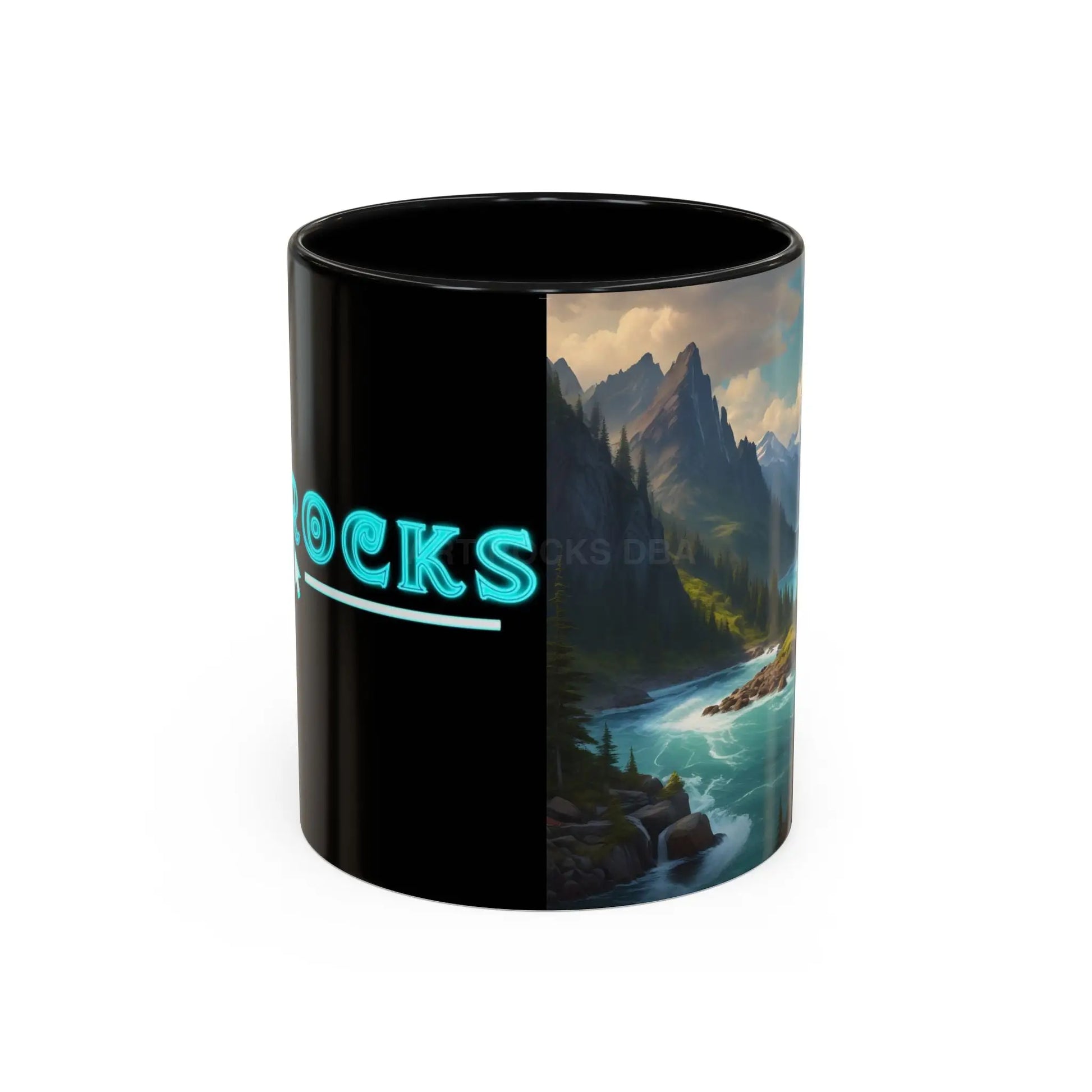 Snow Melt Mountain River Accent Coffee Mug — Nature Landscape 11/15oz - Mug