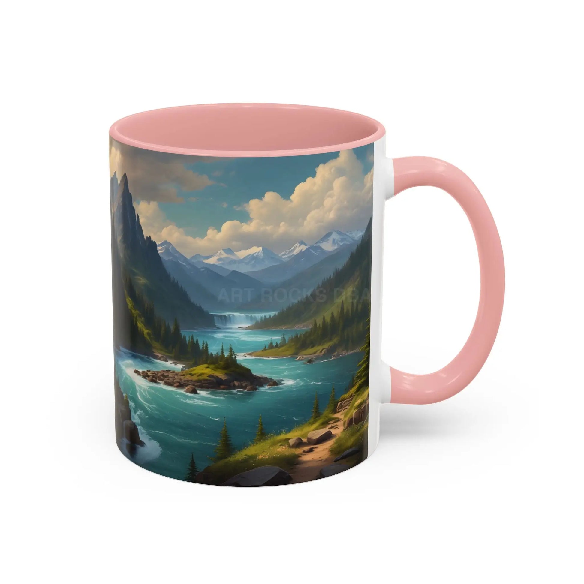 Snow Melt Mountain River Accent Coffee Mug — Nature Landscape 11/15oz - Mug