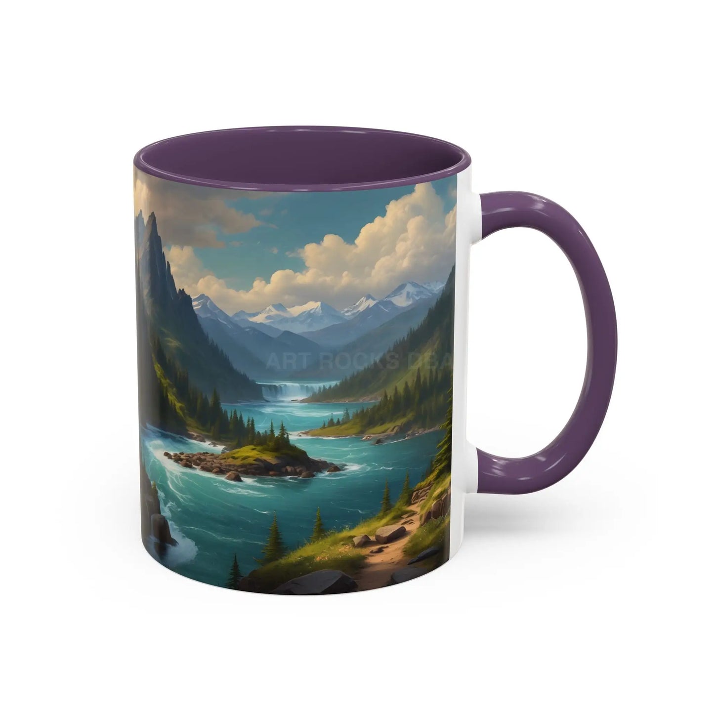Snow Melt Mountain River Accent Coffee Mug — Nature Landscape 11/15oz - Mug