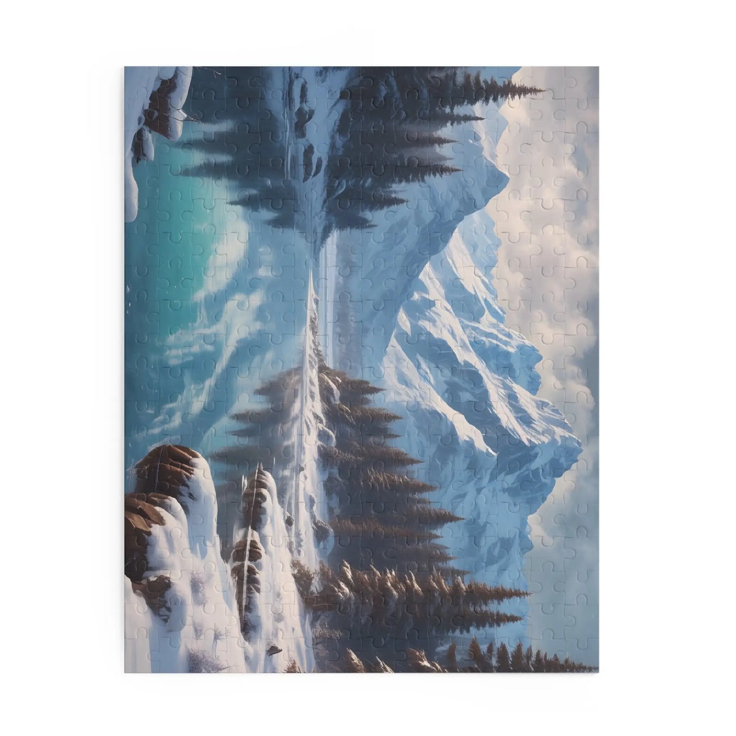 Snowy Mountain Lake Jigsaw Puzzle — (120/252/500 pieces) - Puzzle