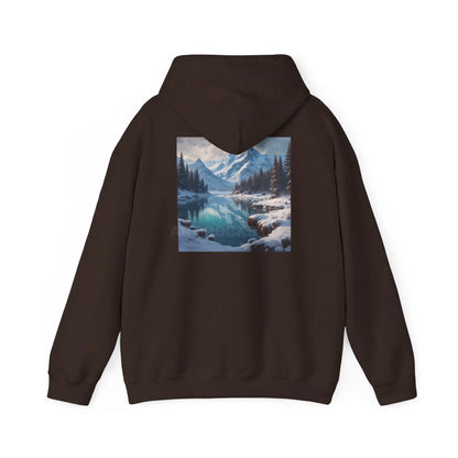 Snowy Mountain Unisex Hoodie Cozy Sweatshirt Art Lover Gift Nature Print Hoodie Artistic Winterwear Unique Casual Wear