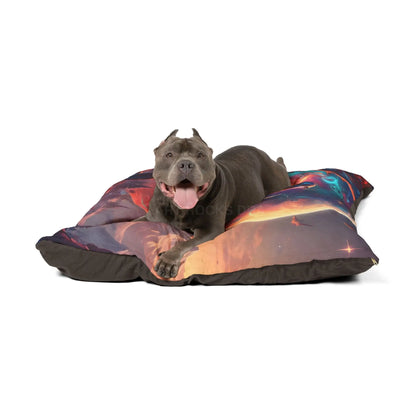 Space Astronaut Pet Bed — Cosmic Planet Adventure Print for Dogs & Cats - Pets