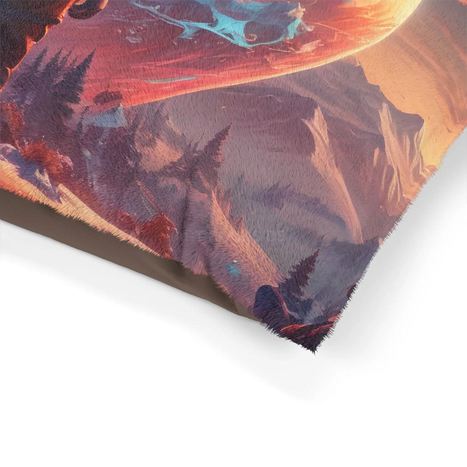 Space Astronaut Pet Bed — Cosmic Planet Adventure Print for Dogs & Cats - Pets