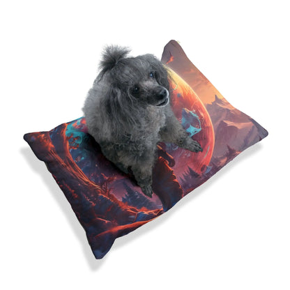 Space Astronaut Pet Bed — Cosmic Planet Adventure Print for Dogs & Cats - Pets