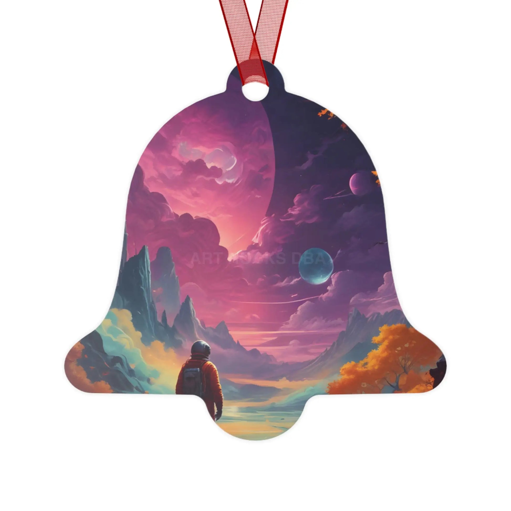 Space Dreamscape Metal Ornament - Bell / One Size - Home Decor