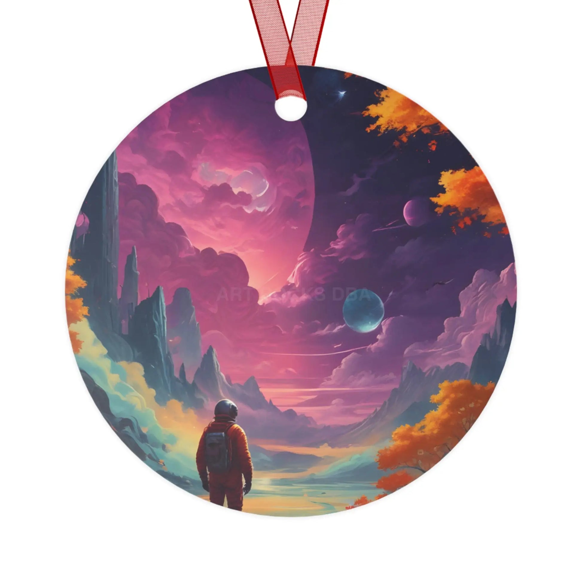 Space Dreamscape Metal Ornament - Home Decor