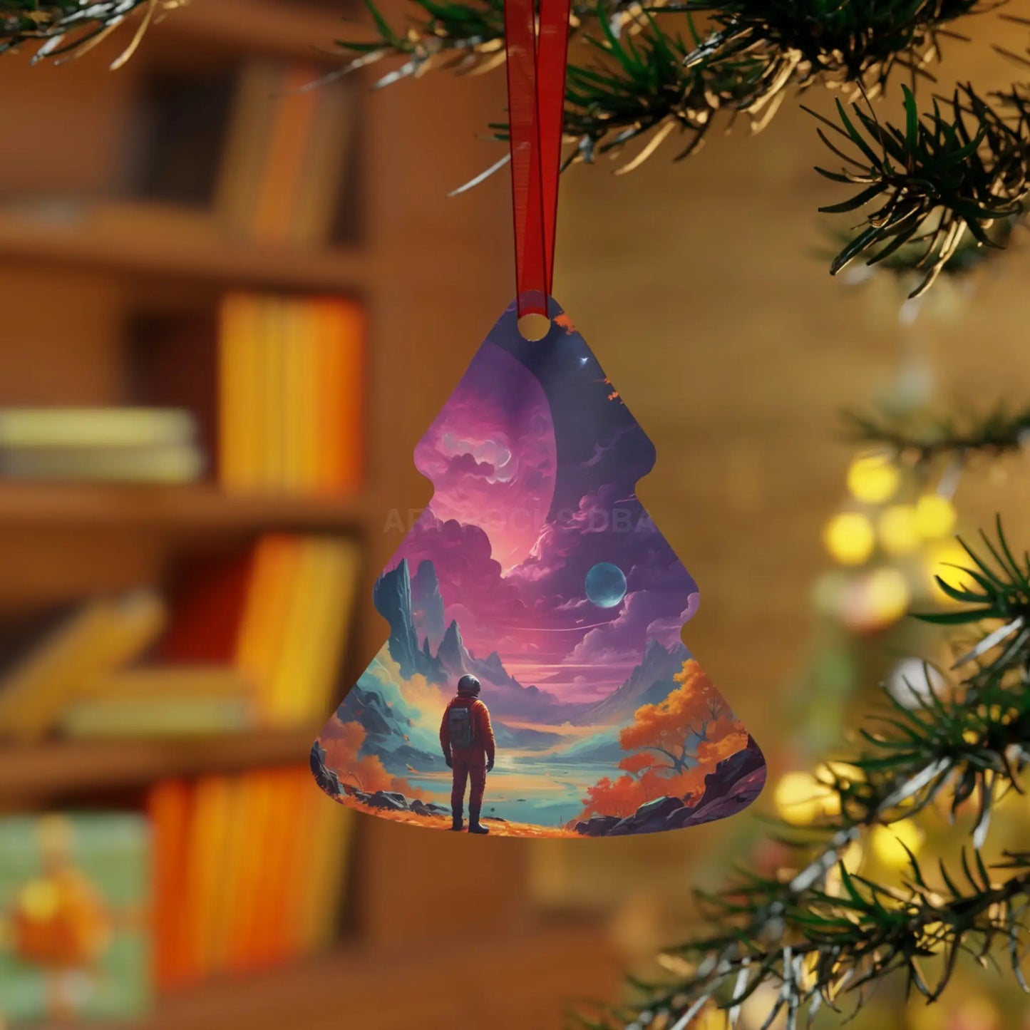 Space Dreamscape Metal Ornament - Home Decor