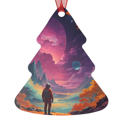 Space Dreamscape Metal Ornament - Tree / One Size - Home Decor