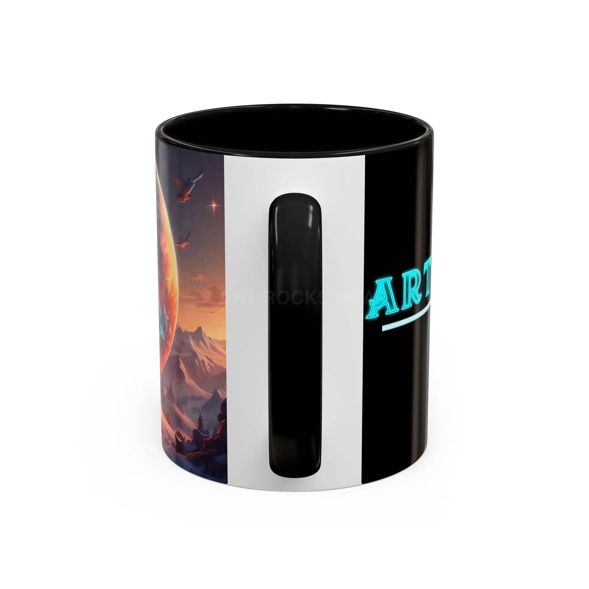Space Explorer Coffee Mug — Astronaut Planet Scene Accent Mug (11/15oz) - Mug