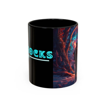 Space Explorer Coffee Mug — Astronaut Planet Scene Accent Mug (11/15oz) - 11oz / Pink - Mug